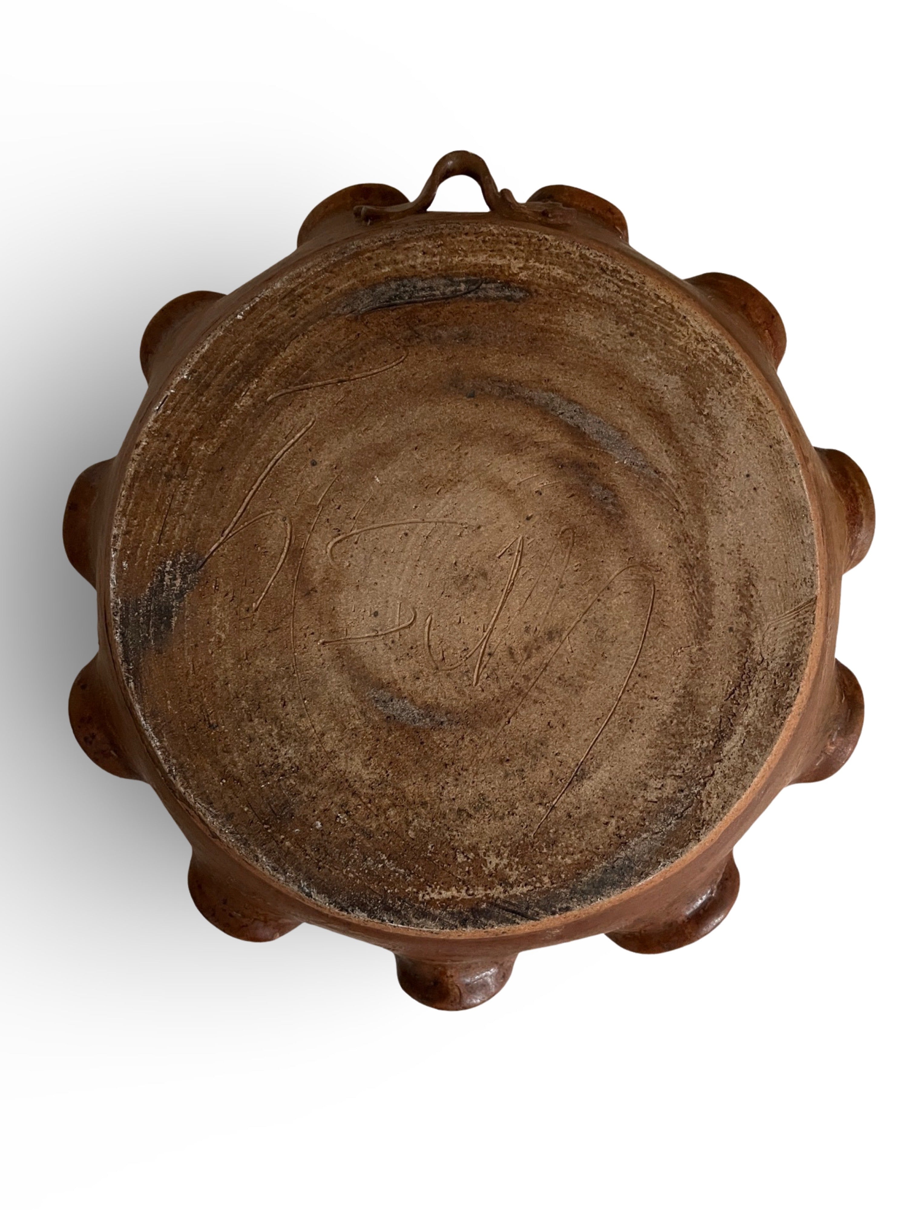 Hand Thrown Clay Pottery Pie Dish
