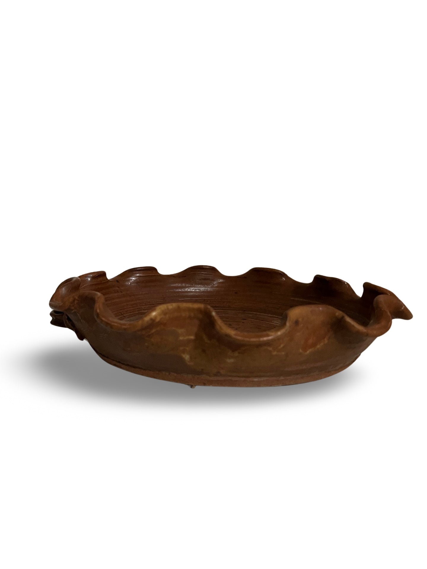 Hand Thrown Clay Pottery Pie Dish