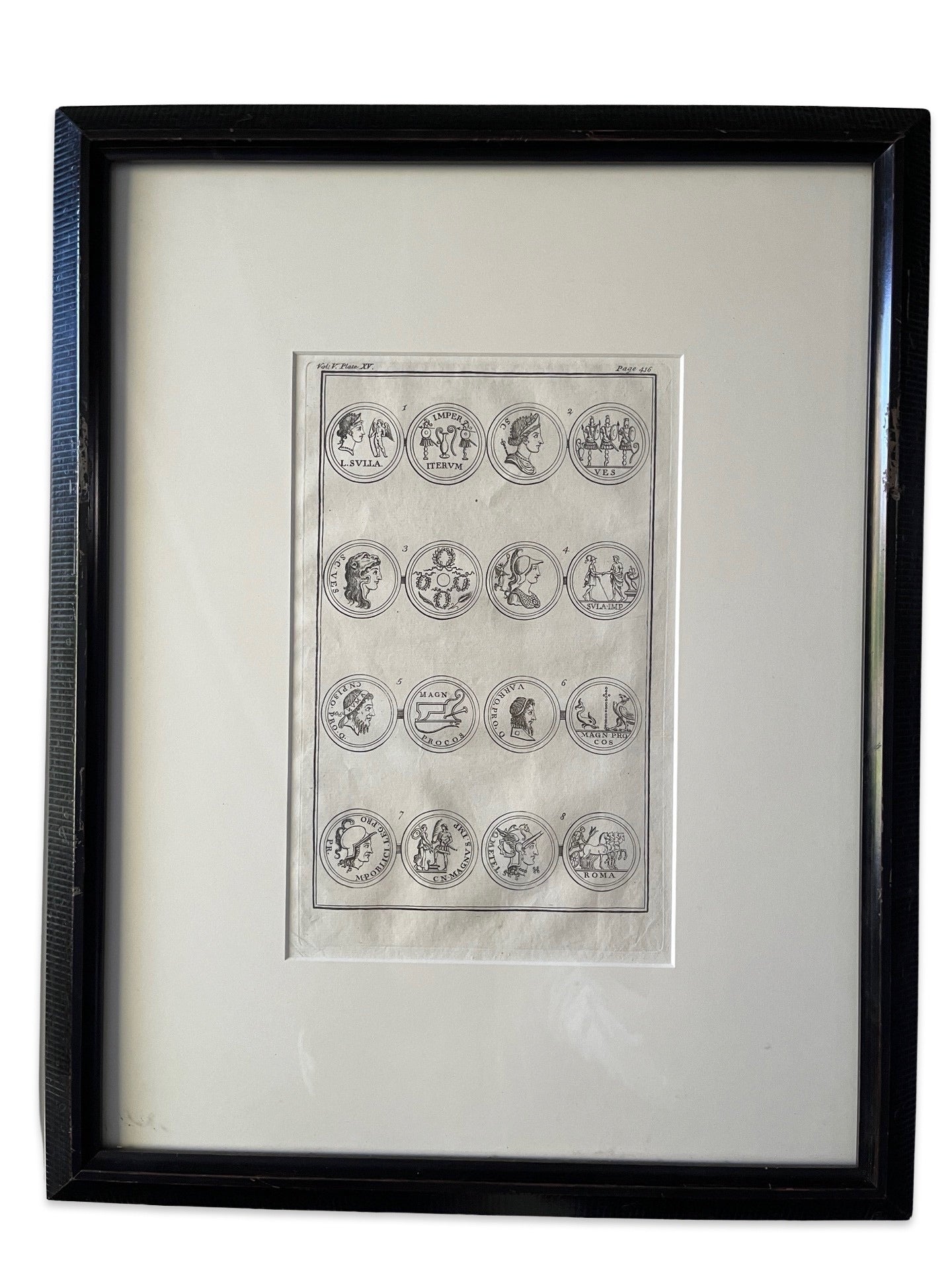 Set of 3 Framed Vintage Coin Prints