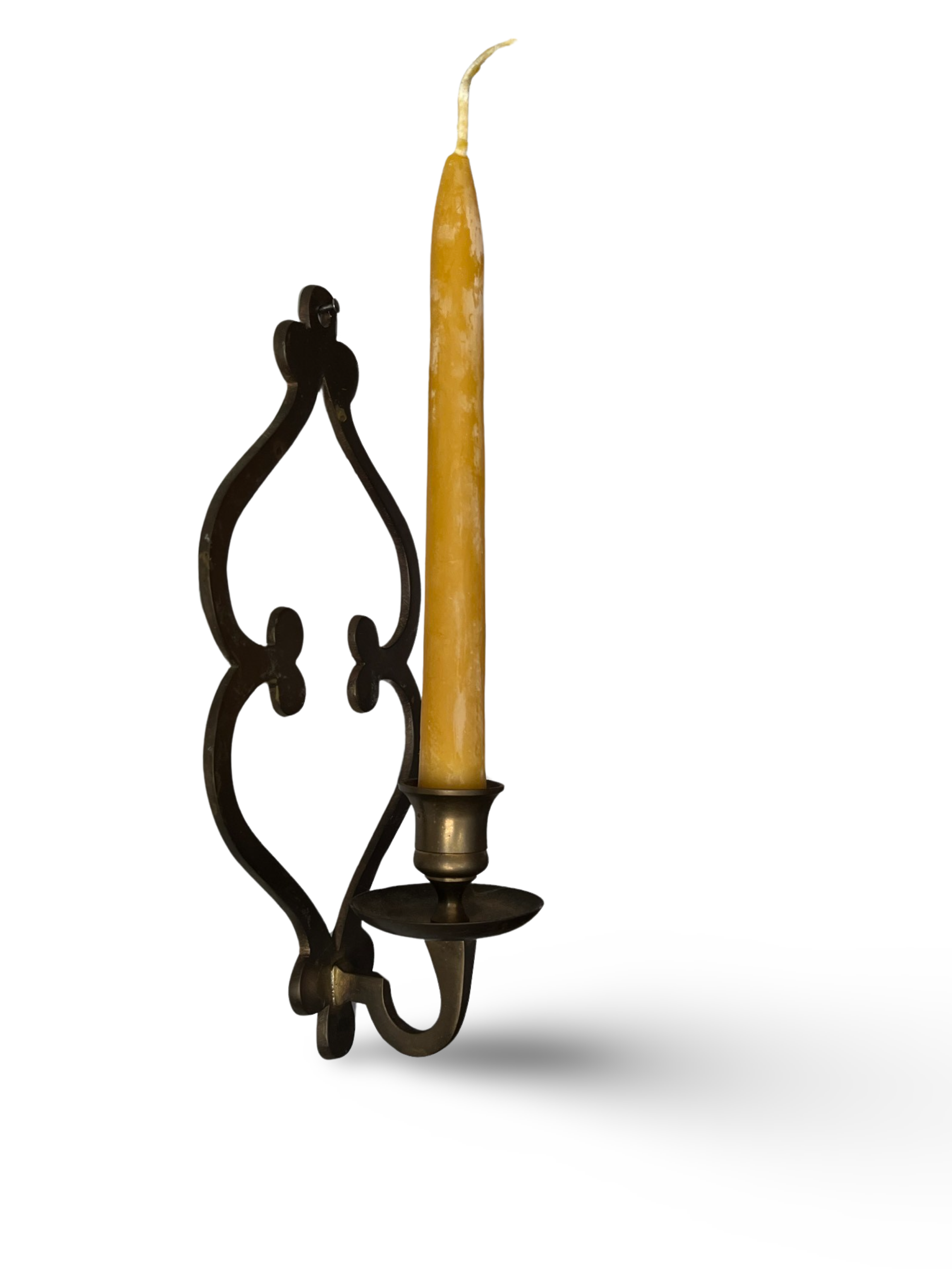 Pair of Vintage Brass Candle Sconces