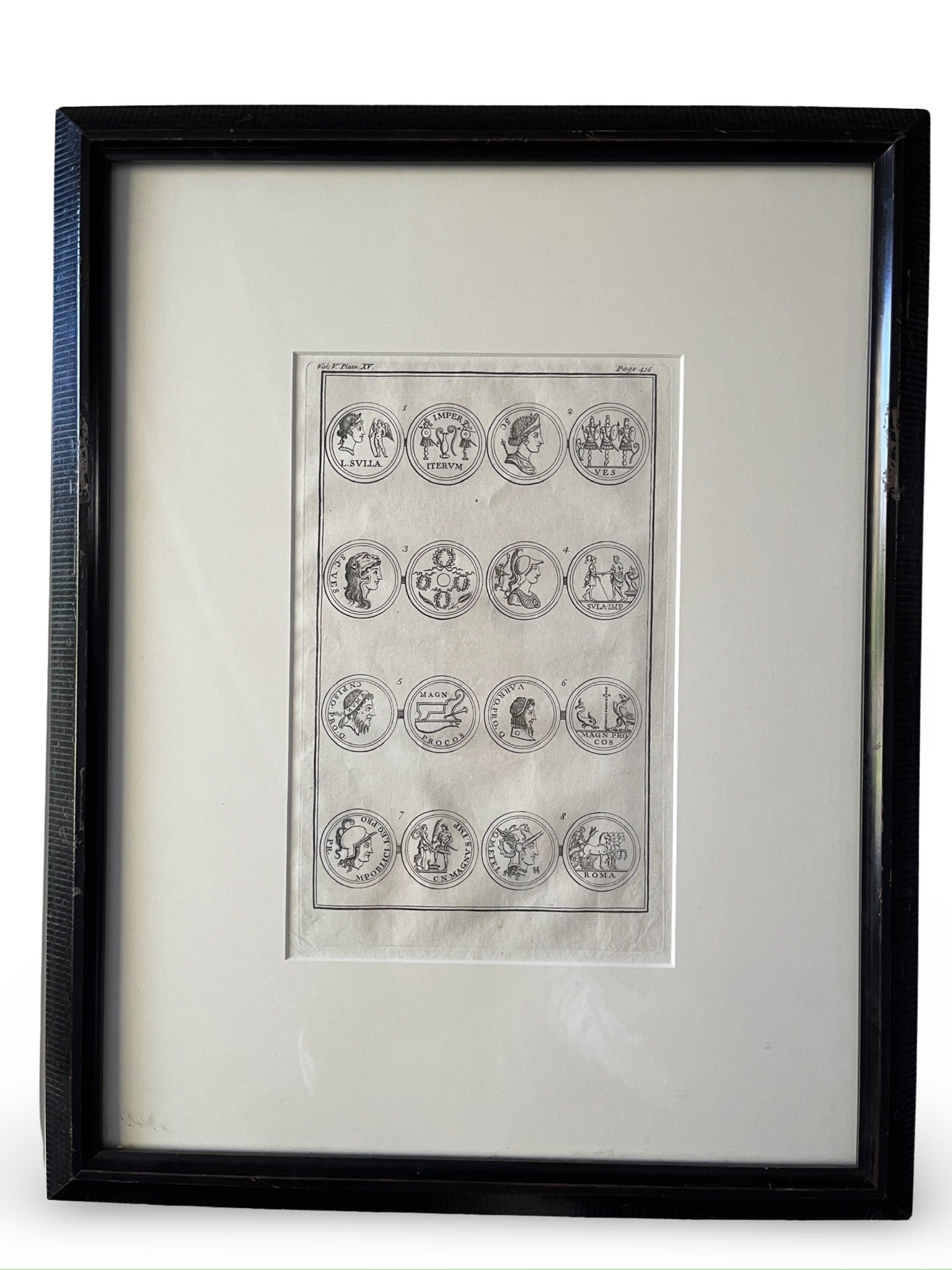 Set of 3 Framed Vintage Coin Prints