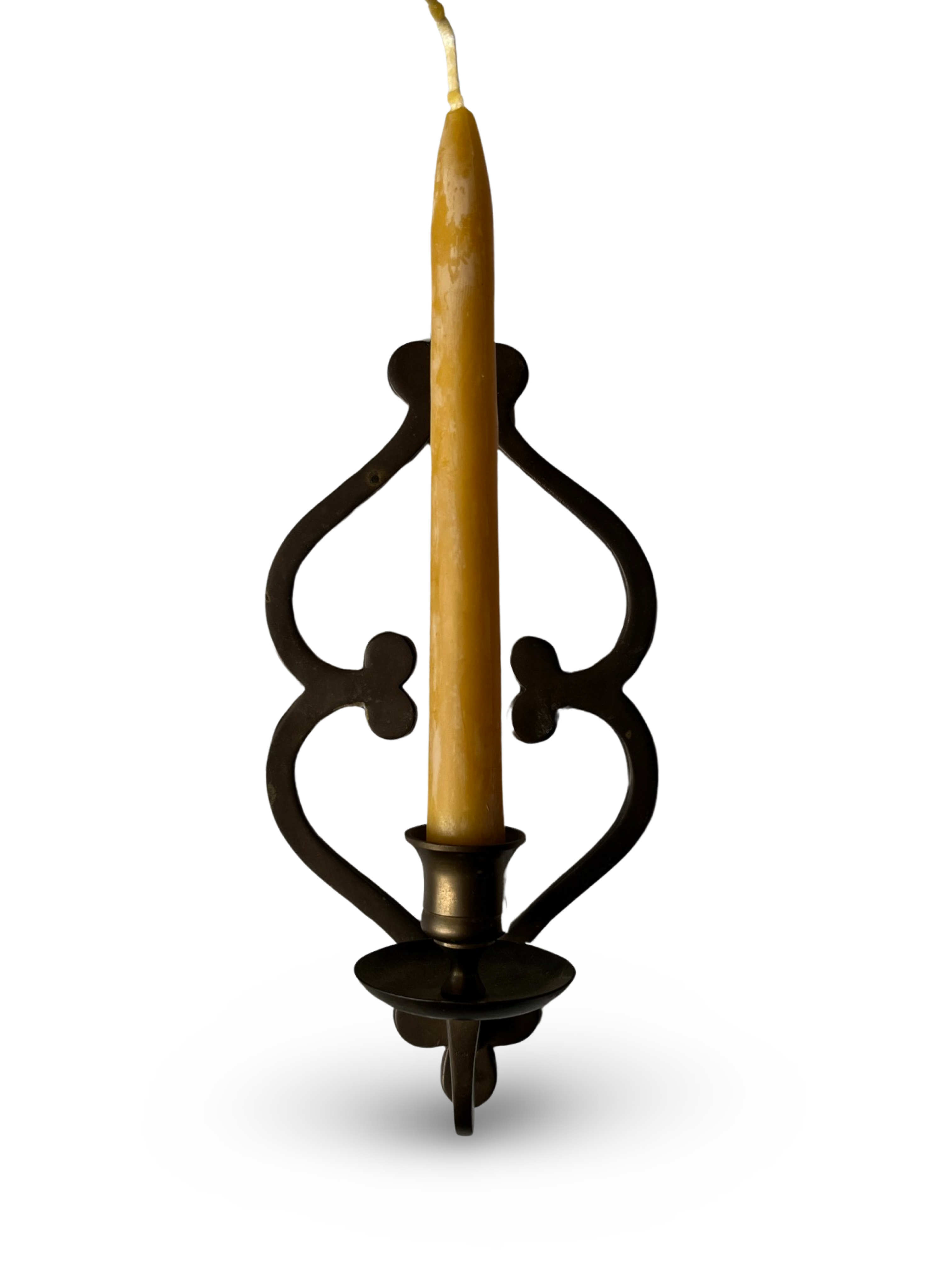 Pair of Vintage Brass Candle Sconces