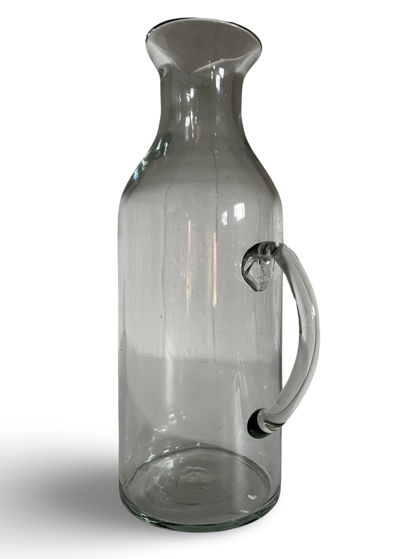 Heavy Handblown Glass Pitcher