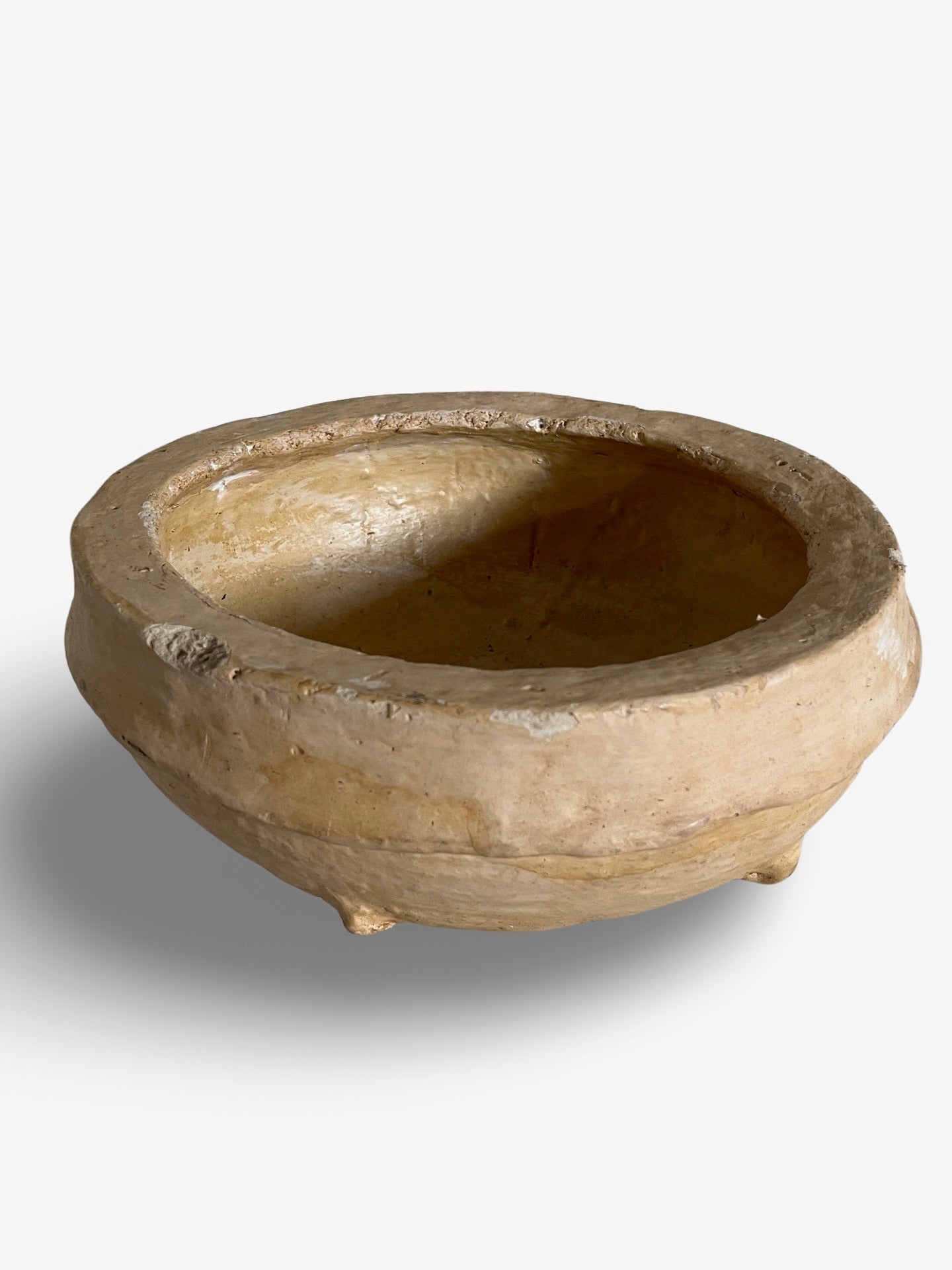 Papier Mache Footed Bowl