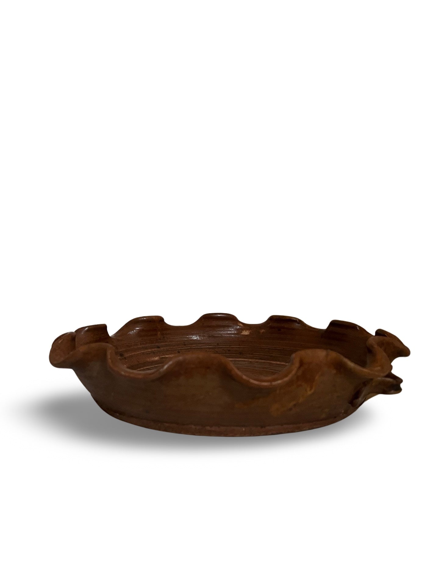 Hand Thrown Clay Pottery Pie Dish