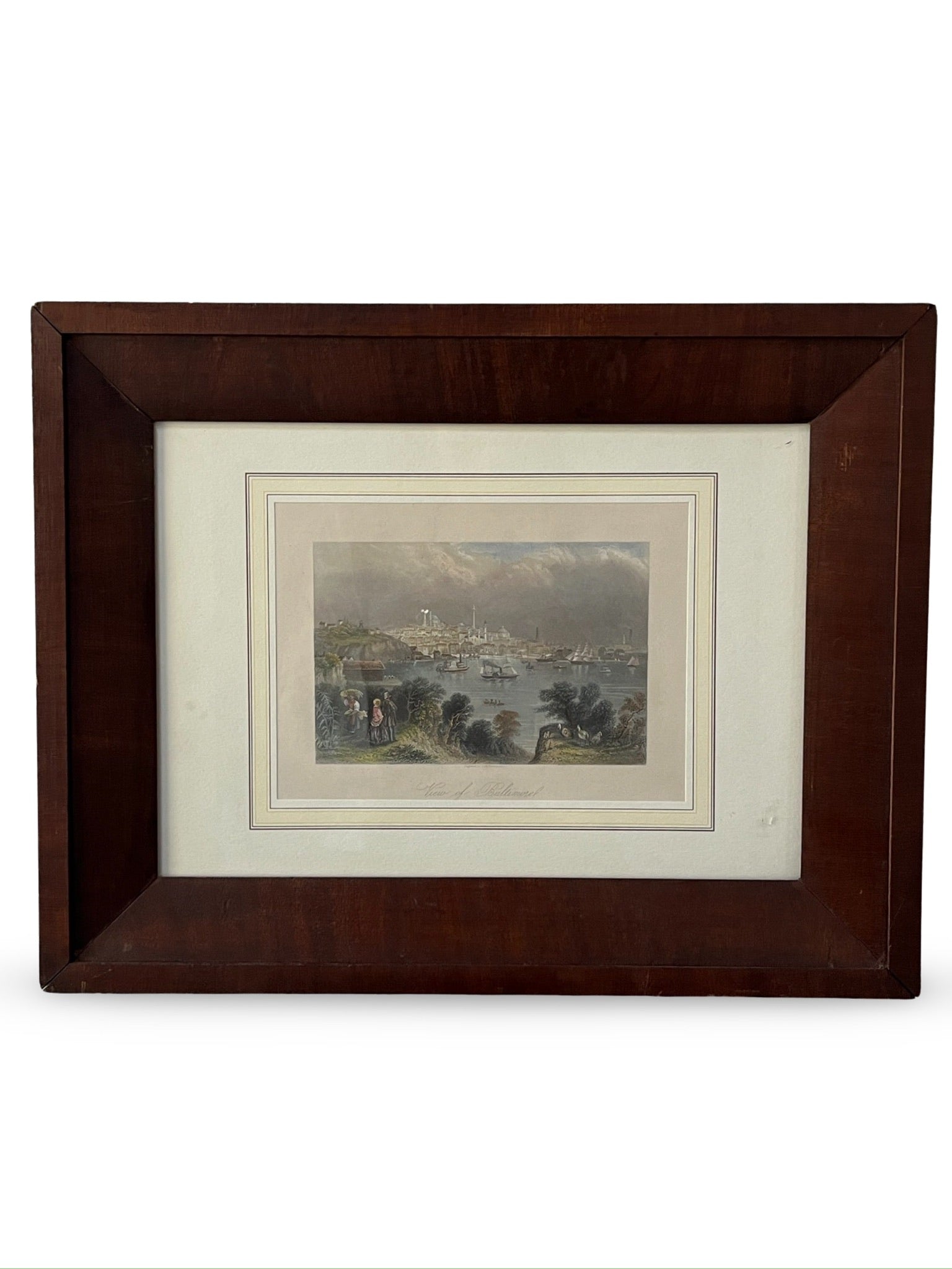 Vintage Framed Print, "View of Baltimore"