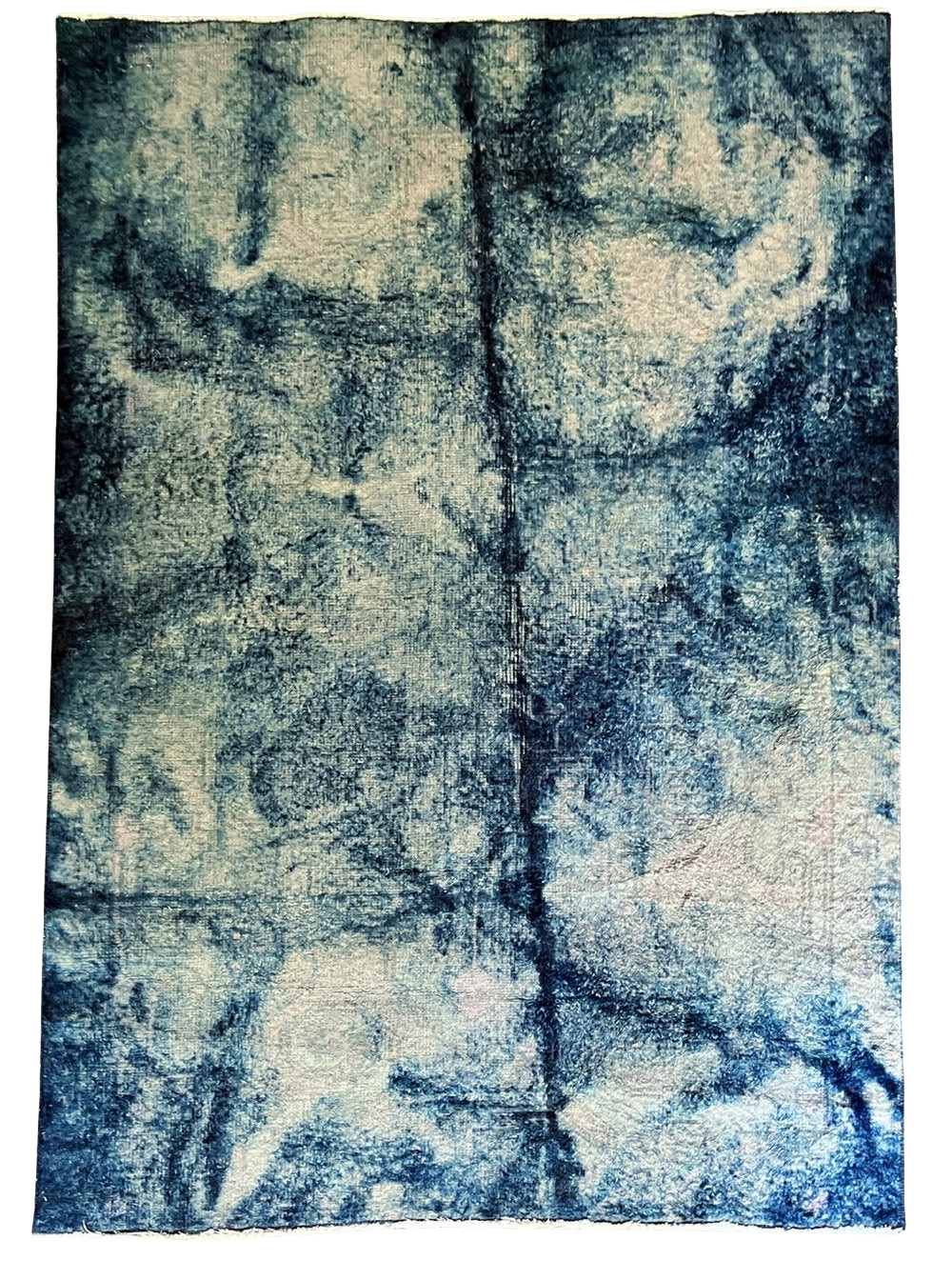 Vintage Blue Overdyed Rug