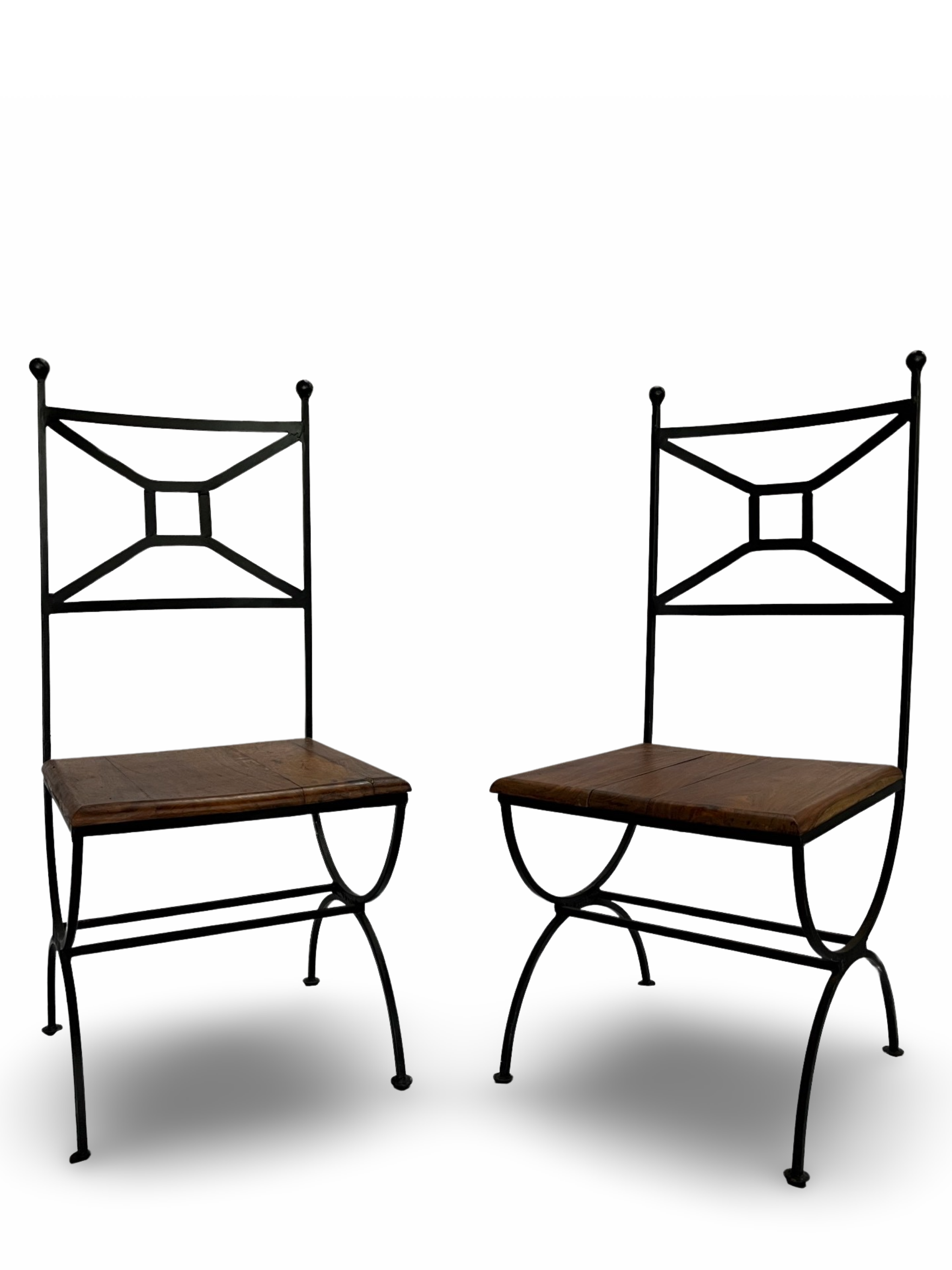 Pair of Vintage Iron Spanish Syle Chairs