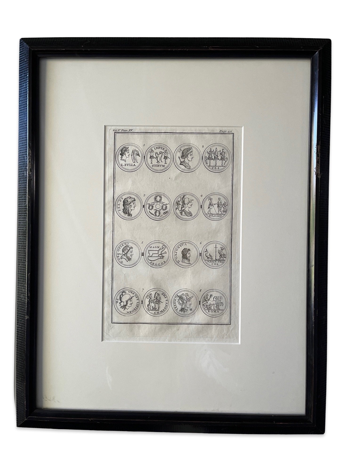 Set of 3 Framed Vintage Coin Prints