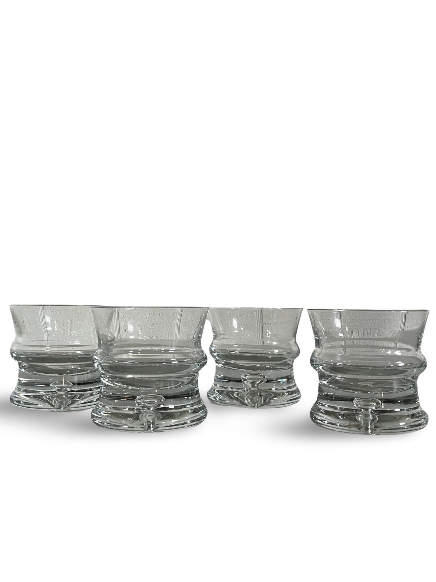 Set of 4 Heavy Bottom Rocks Glasses