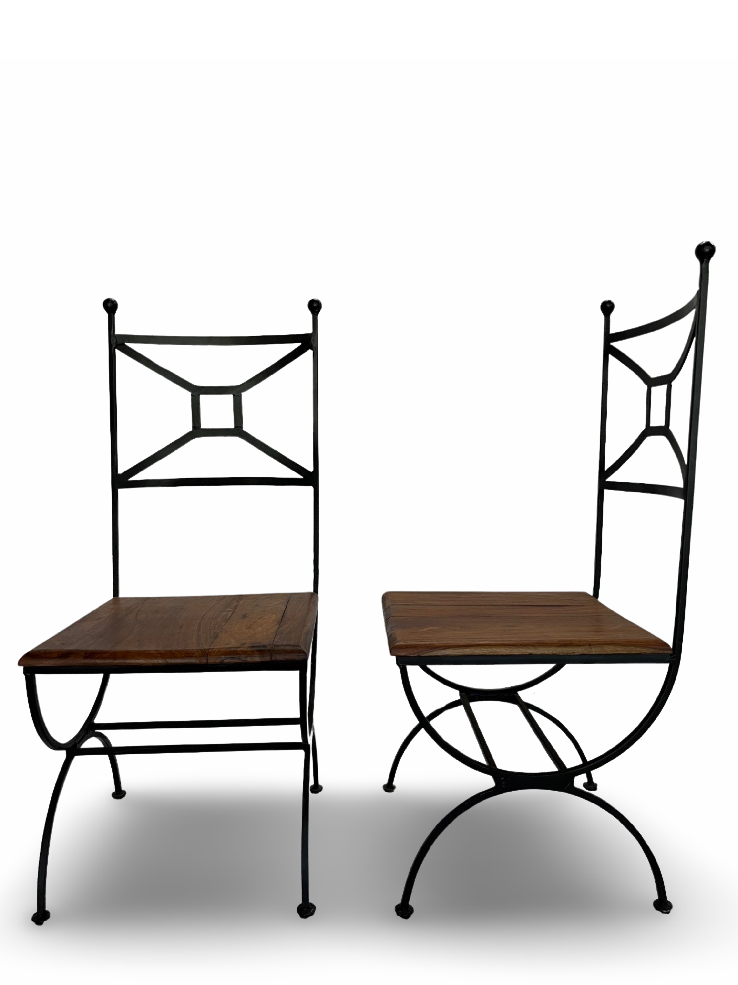 Pair of Vintage Iron Spanish Syle Chairs