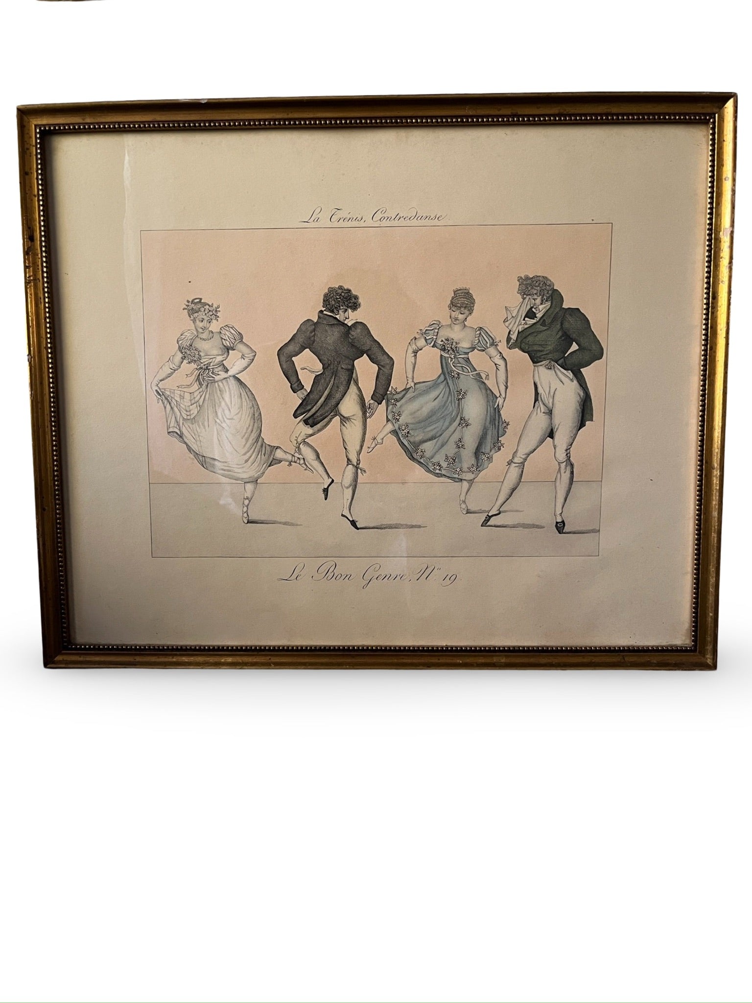 Pair of Vintage Regency Period Style Dancer Prints