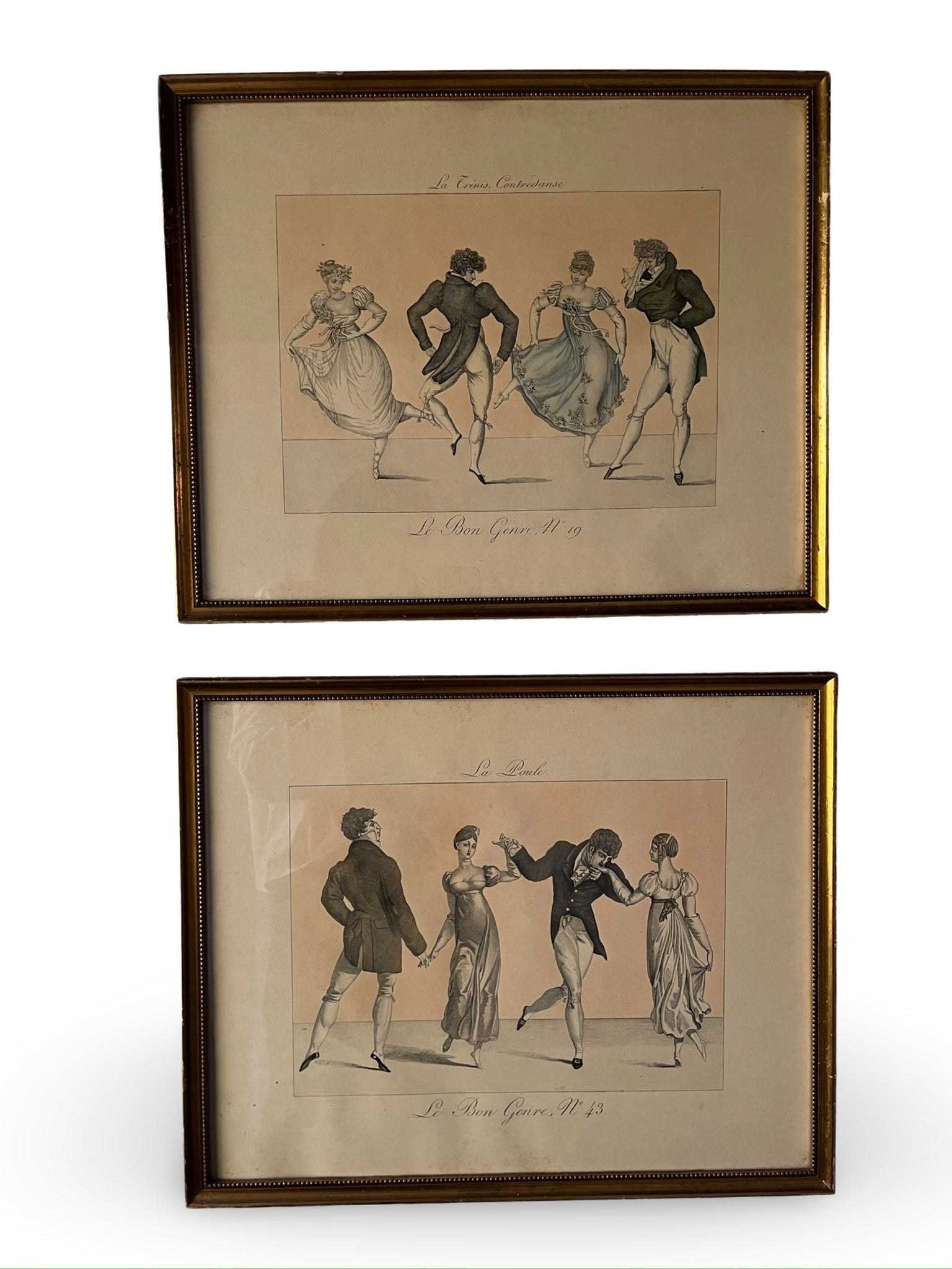 Pair of Vintage Regency Period Style Dancer Prints