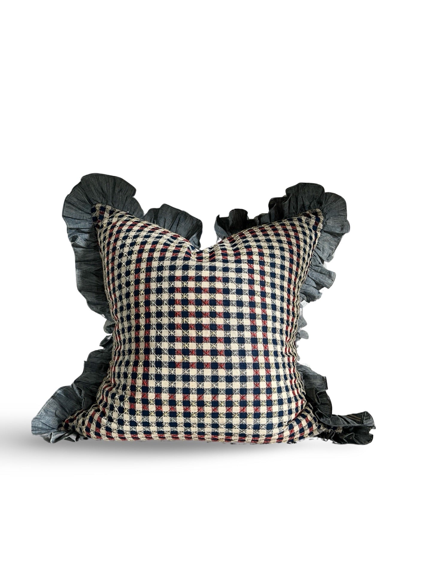 Vintage Ruffle Pillow Cover