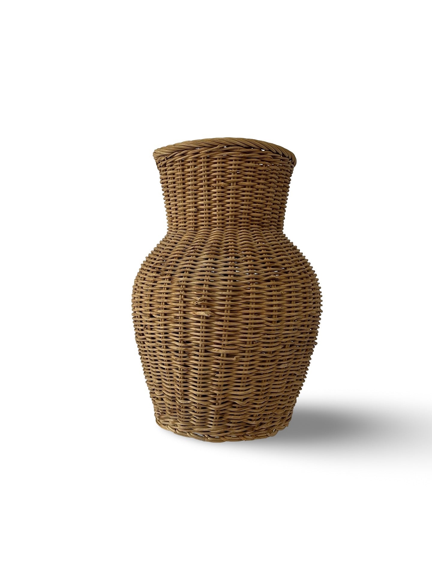 Large Vintage Wicker Urn