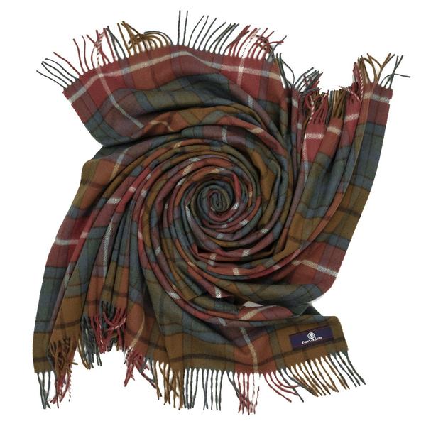 Highland Tartan Tweed Merino Wool Throw - Antique Buchanan