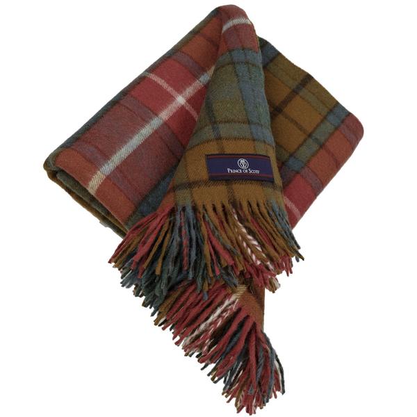 Highland Tartan Tweed Merino Wool Throw - Antique Buchanan