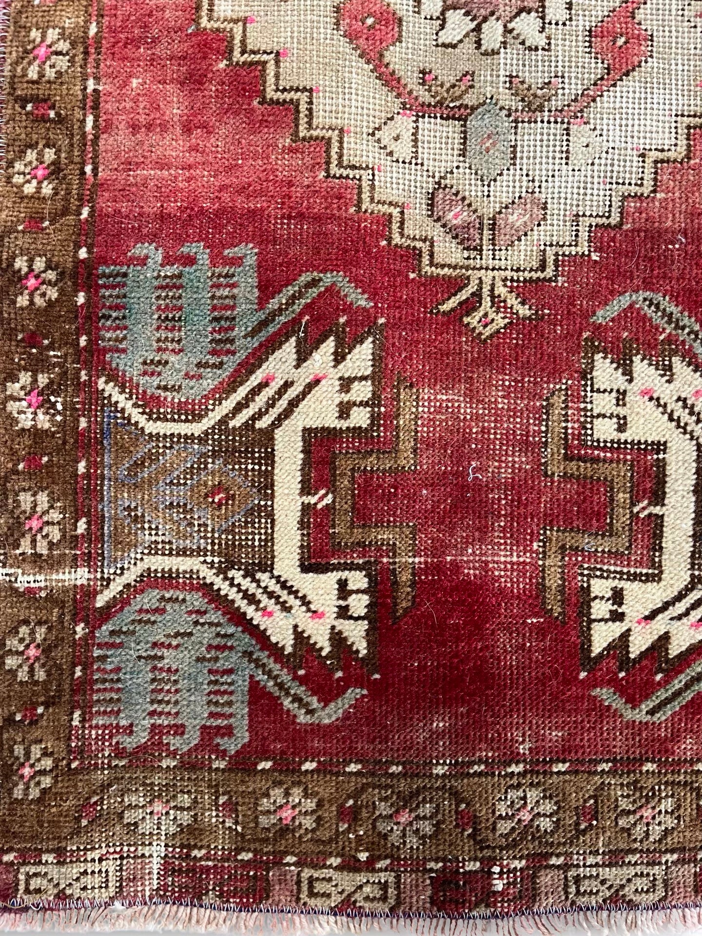 Vintage Turkish Throw Rug