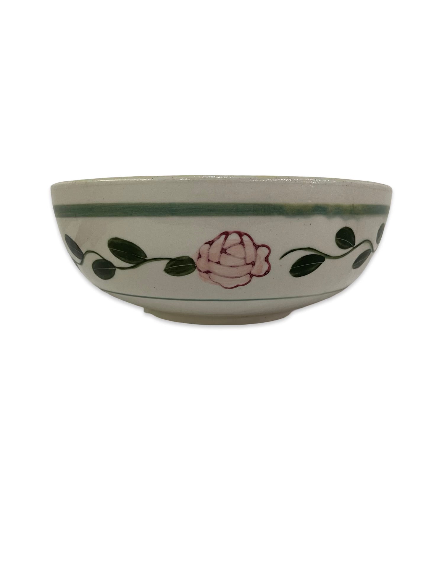 Vintage Hand-Painted Salad Bowl Set