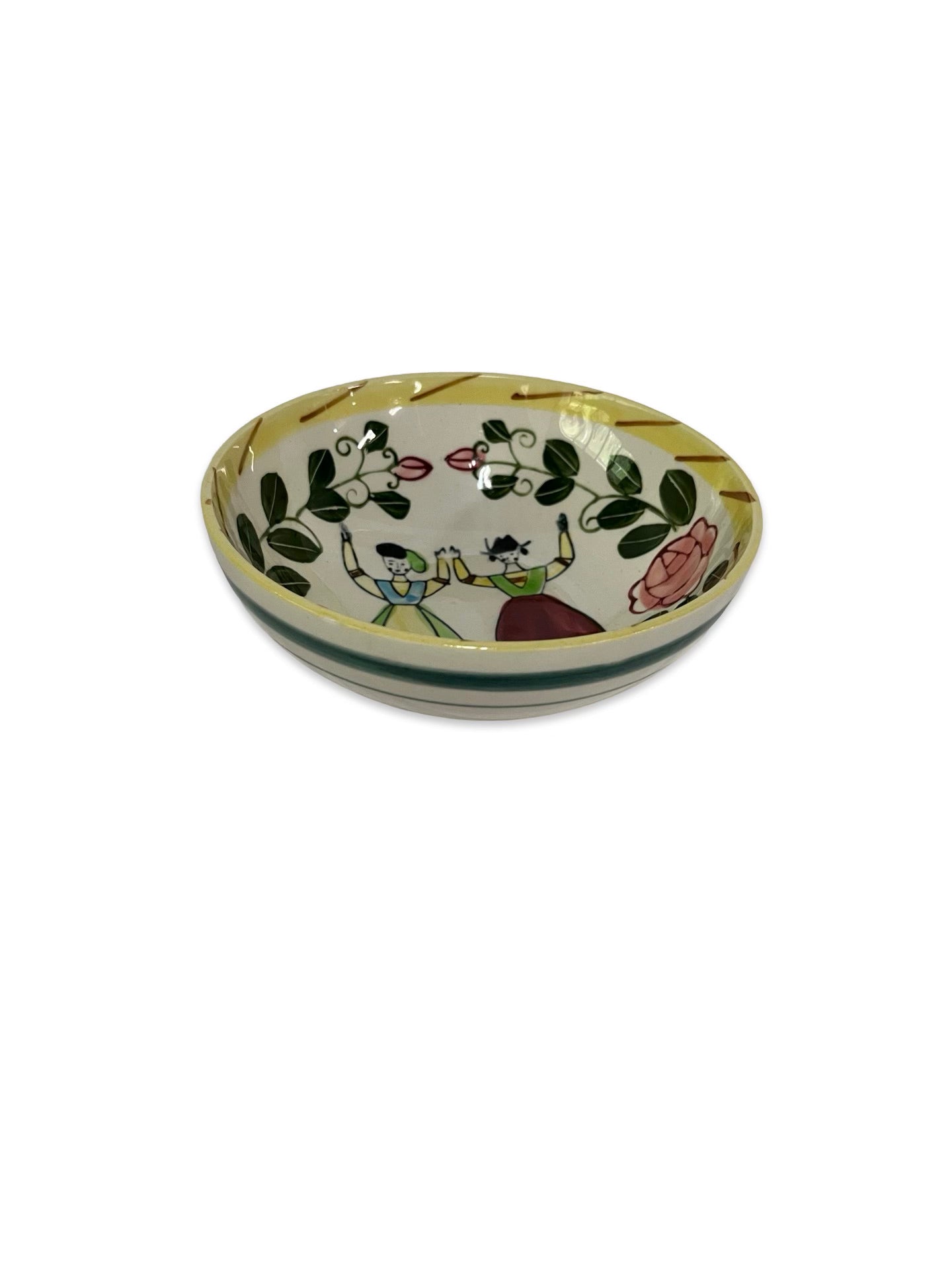 Vintage Hand-Painted Salad Bowl Set