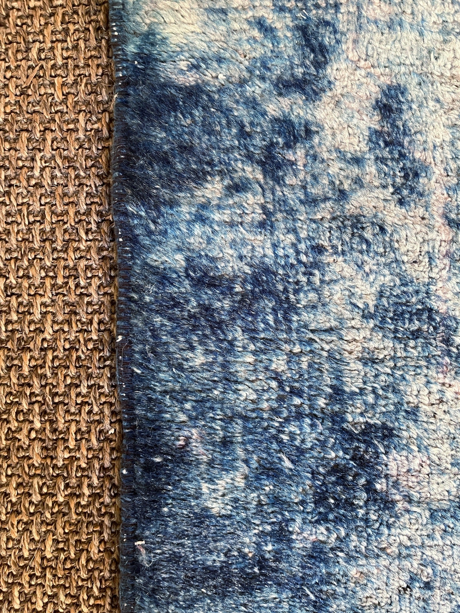 Vintage Blue Overdyed Rug